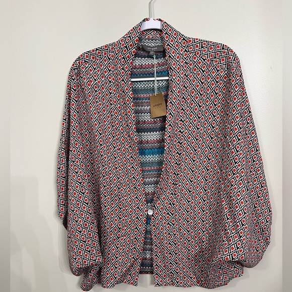 NWOT Umgee Tribal Geometric Patterned Kimono Size S/M Boho Lightweight - Picture 1 of 5